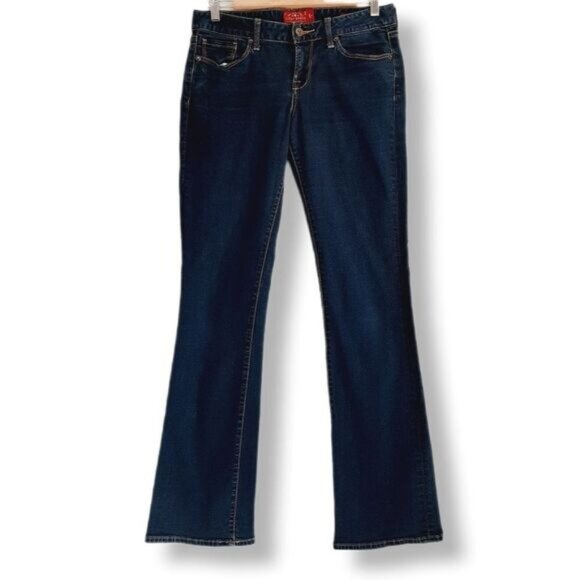 LUCKY BRAND Leyla Boot Dark Blue Jeans Sz 6/28 R - Picture 1 of 11